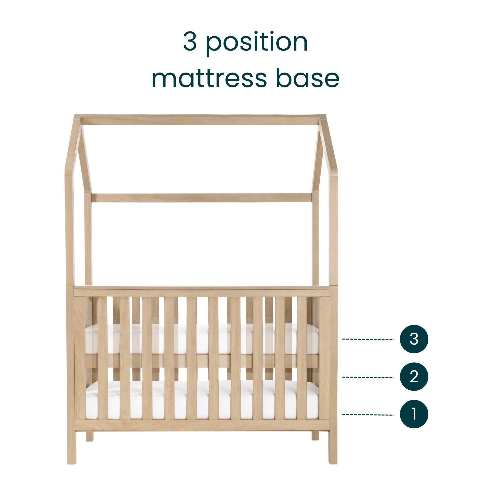 Casa 3 in 1 Cot Bed 120 x 60cm - Image 6