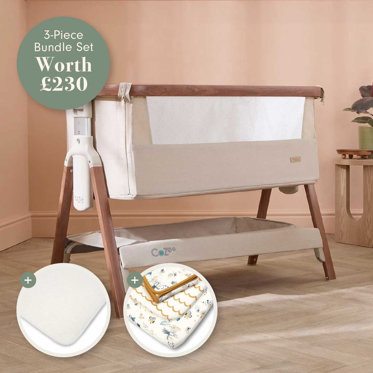CoZee Bedside Crib Bundle