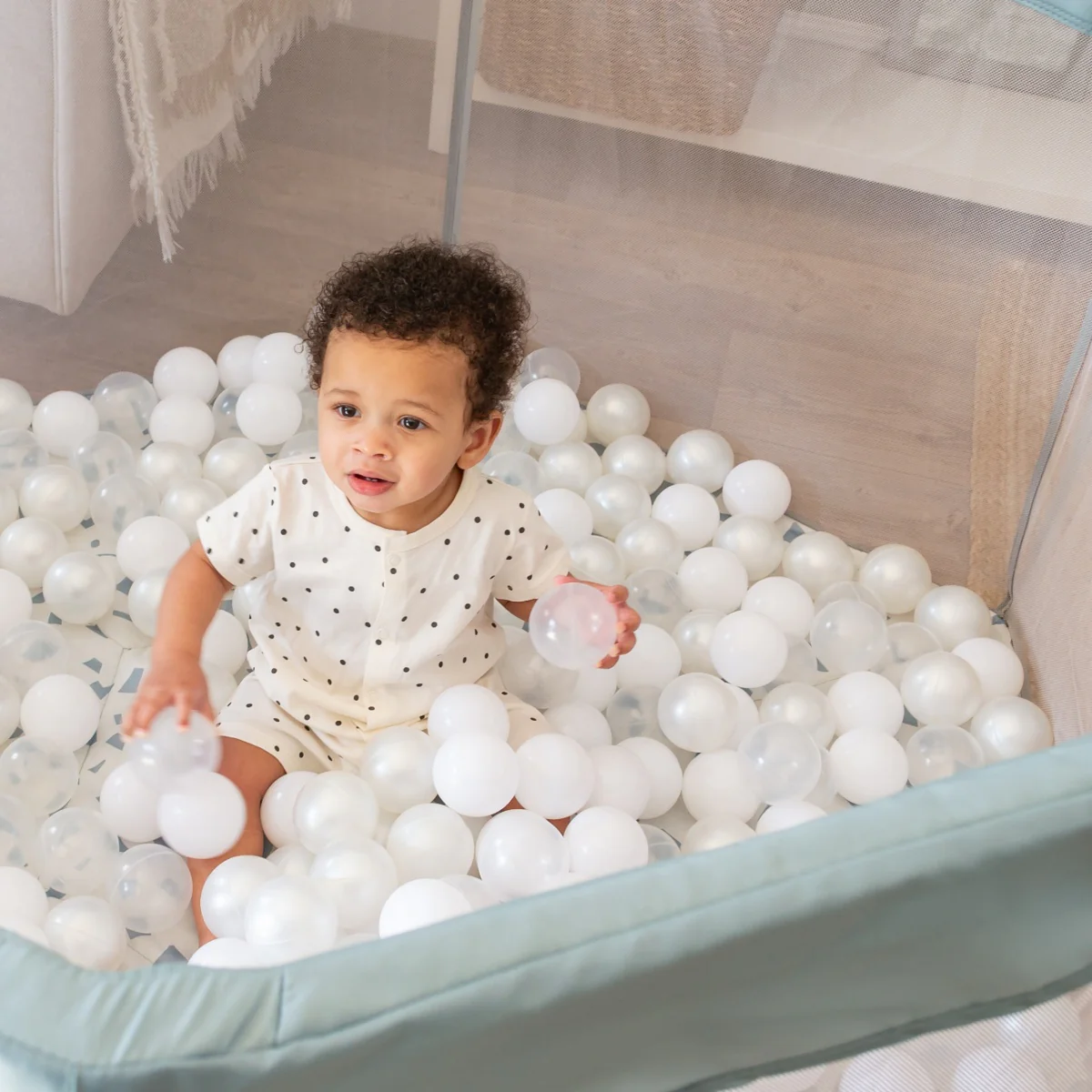 Hexa Playpen – Ocean Stone / Terrazzo - Image 3