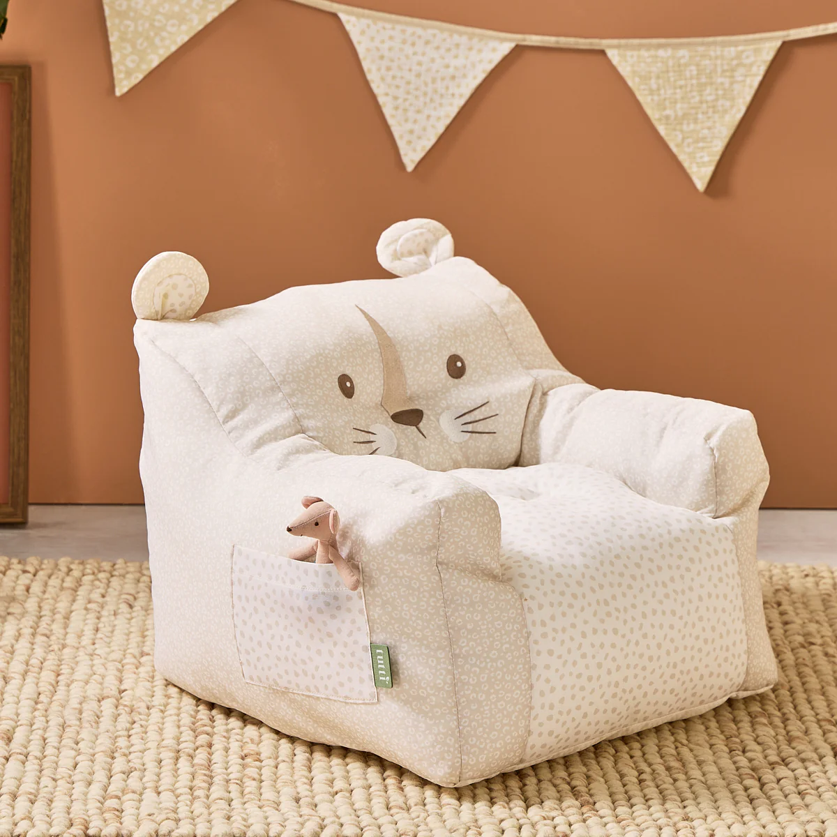 Larry Leopard Beanbag Chair
