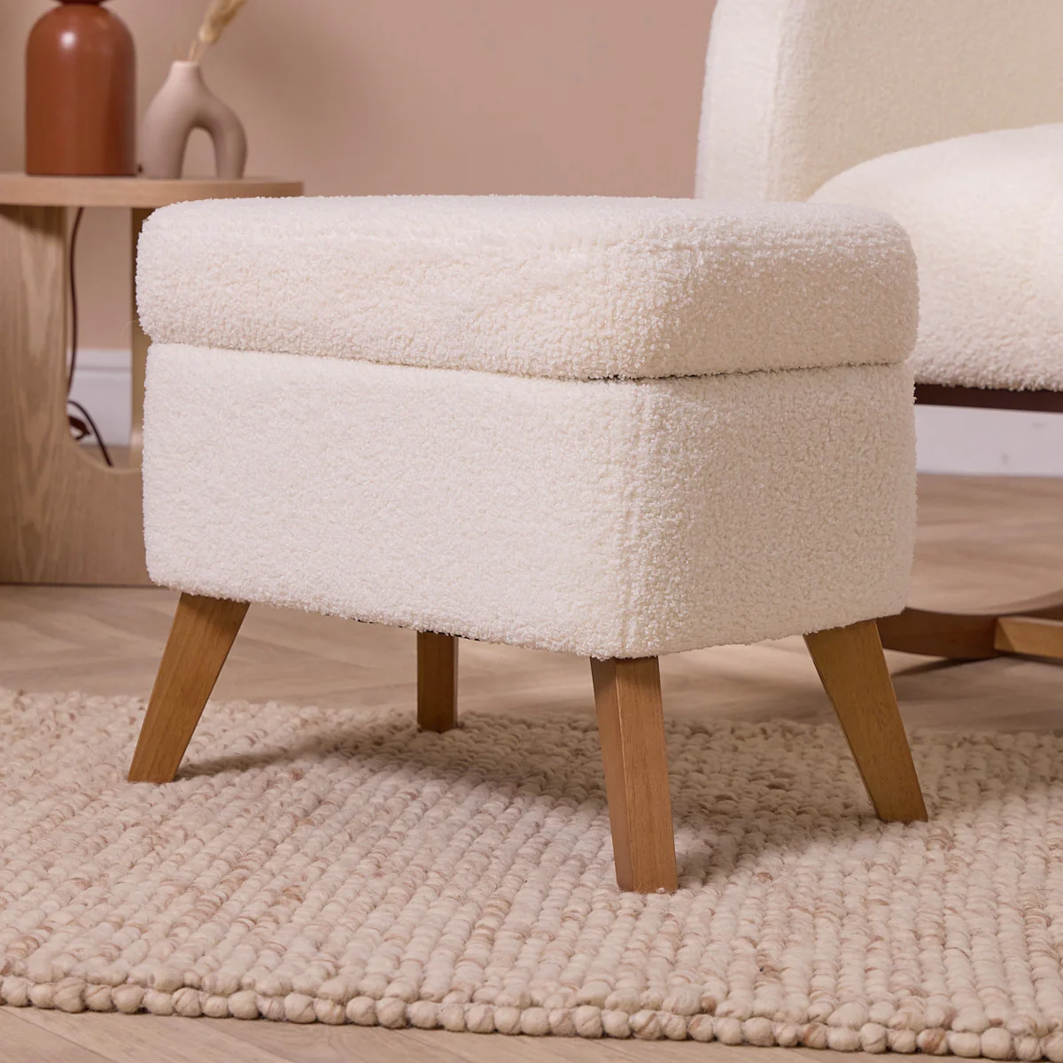 Luca Rocking Chair & Storage Footstool - Image 7