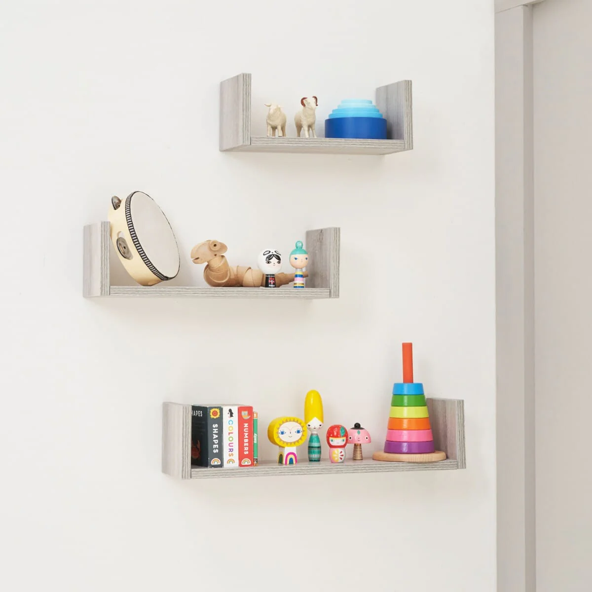 Modena Set of Three U-Shaped Wall Shelves