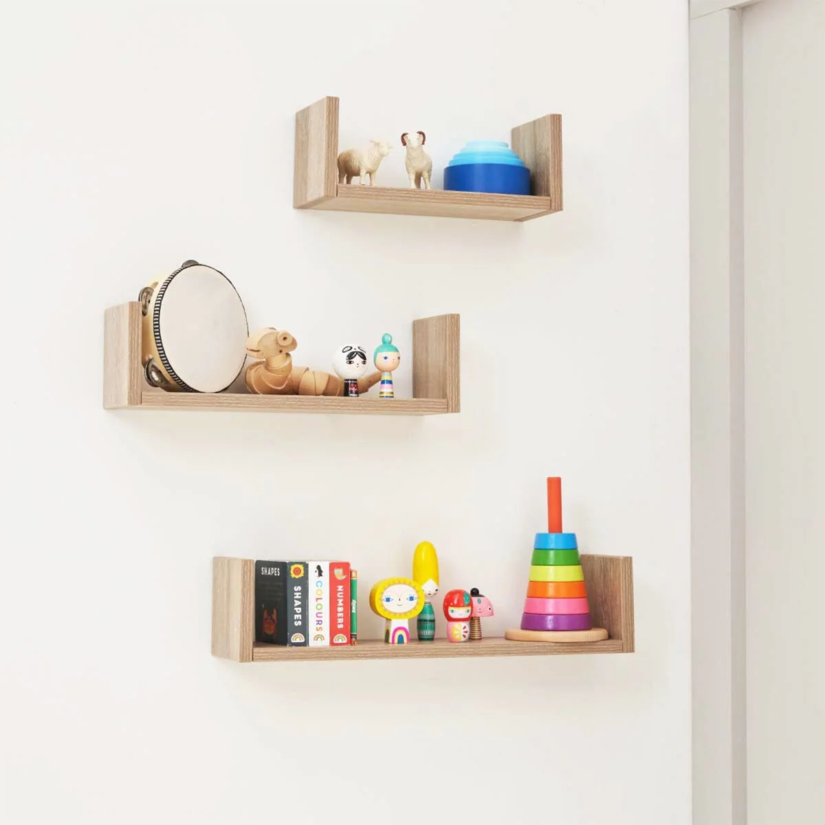 Modena Set of Three U-Shaped Wall Shelves