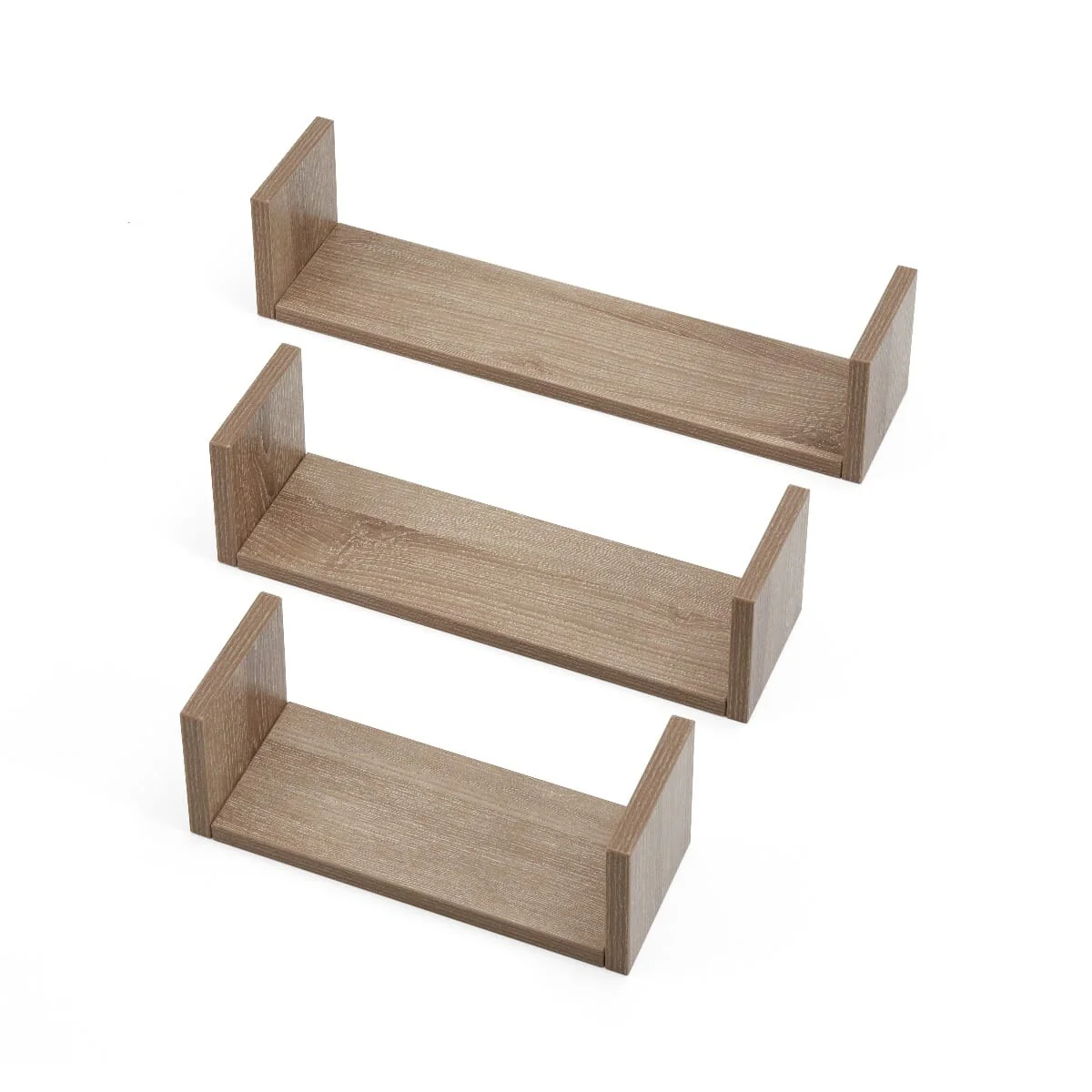 Modena Set of Three U-Shaped Wall Shelves - Image 2