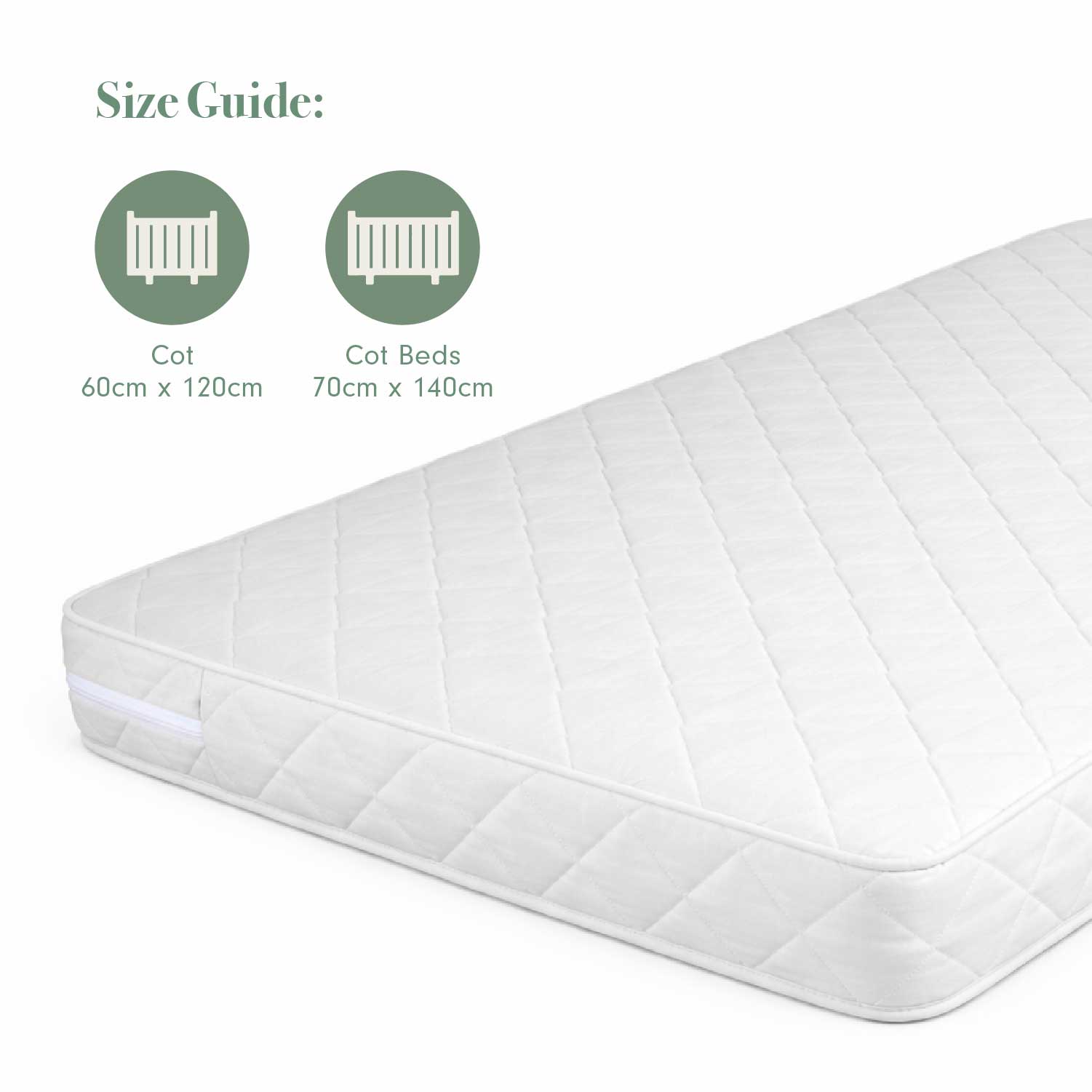 Natural Coir Fibre Cot Bed Mattress (70 x 140 cm) - Image 3