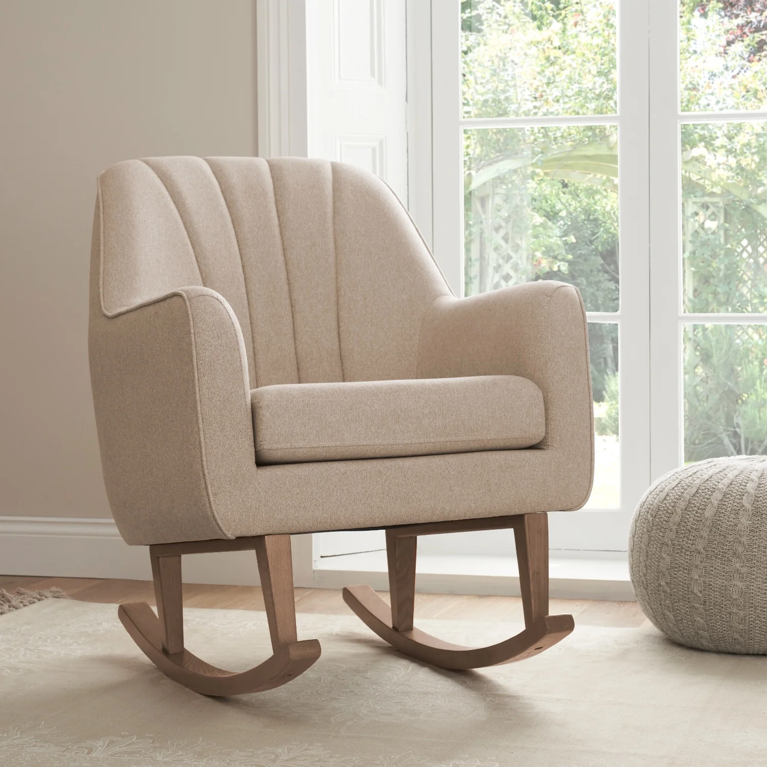 Noah Rocking Chair with Pouffe - Image 3