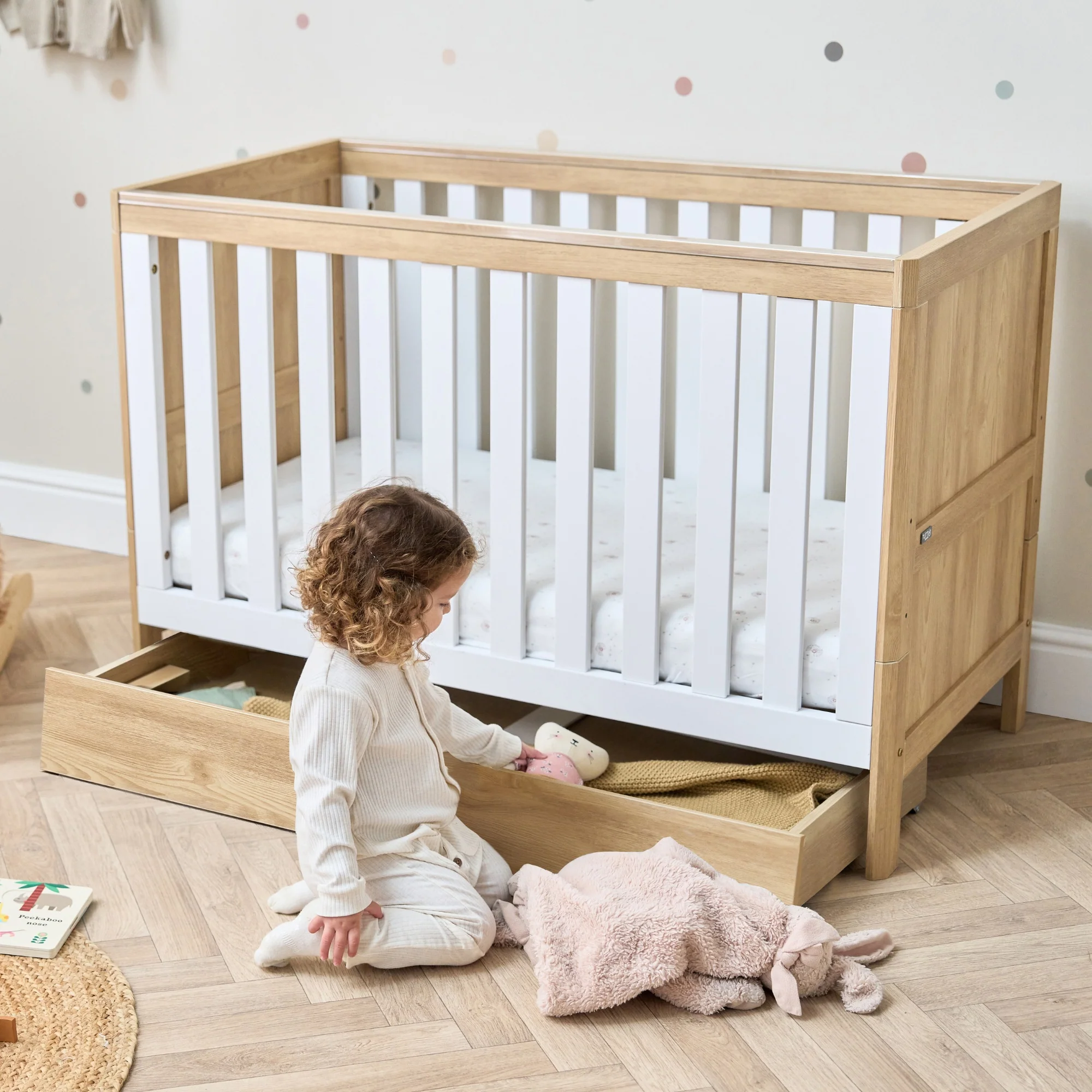Riley Mini Cot Bed with Drawer - Image 3