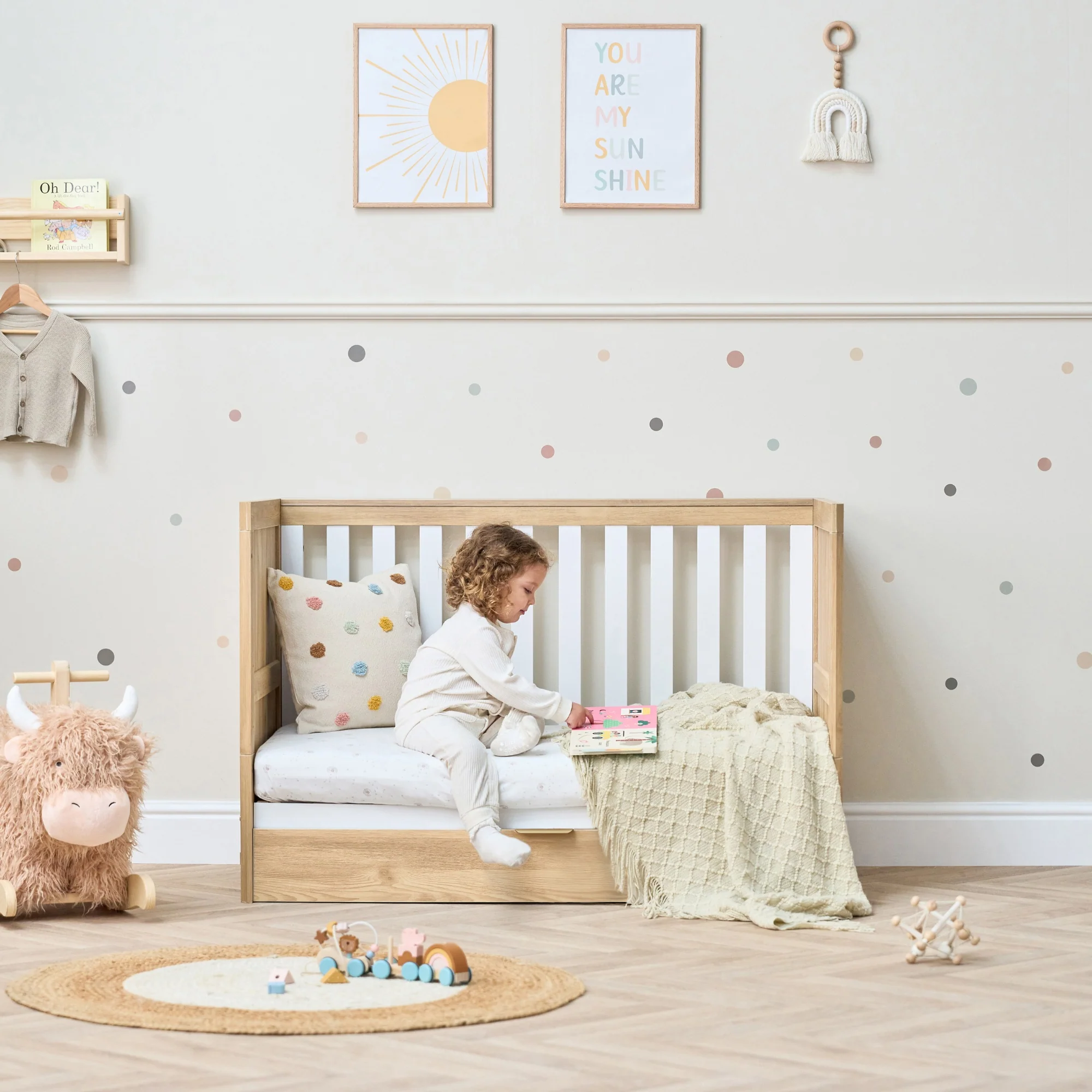 Riley Mini Cot Bed with Drawer - Image 5