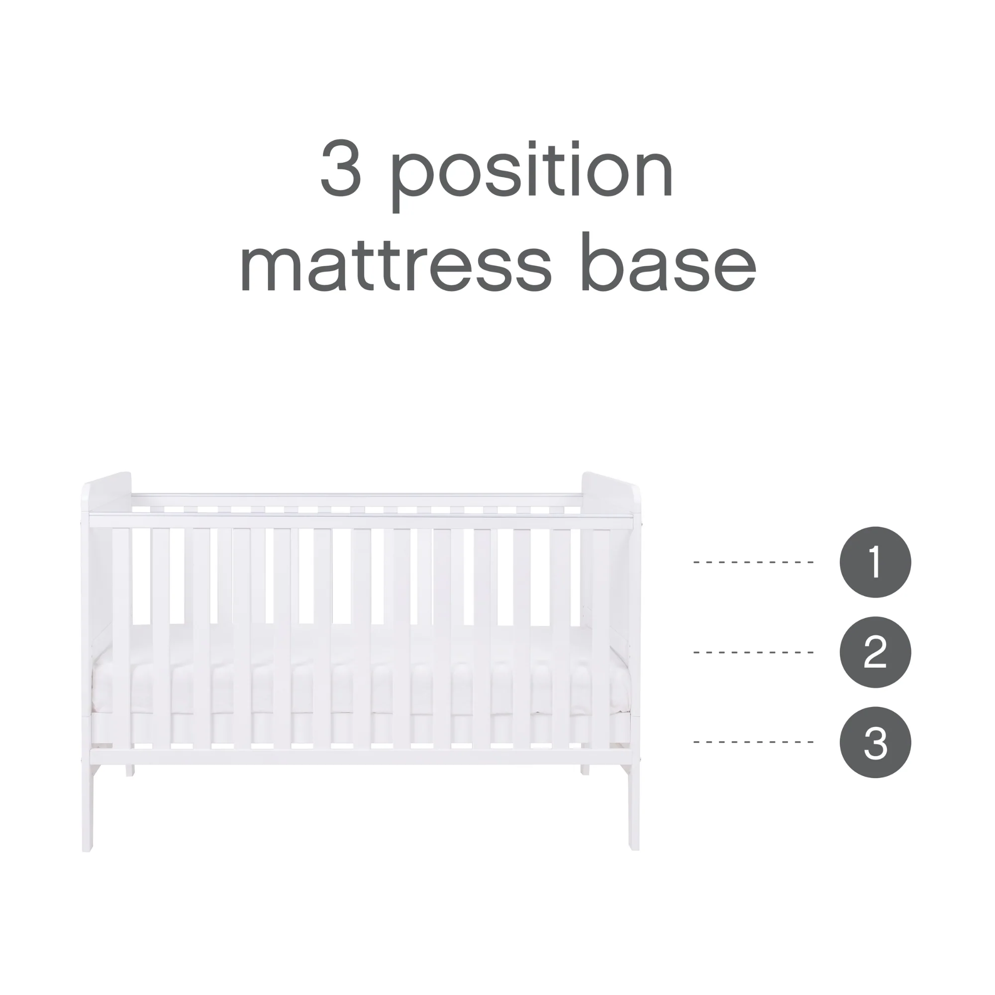 Rio Cot Bed with Cot Top Changer & Mattress - Image 5