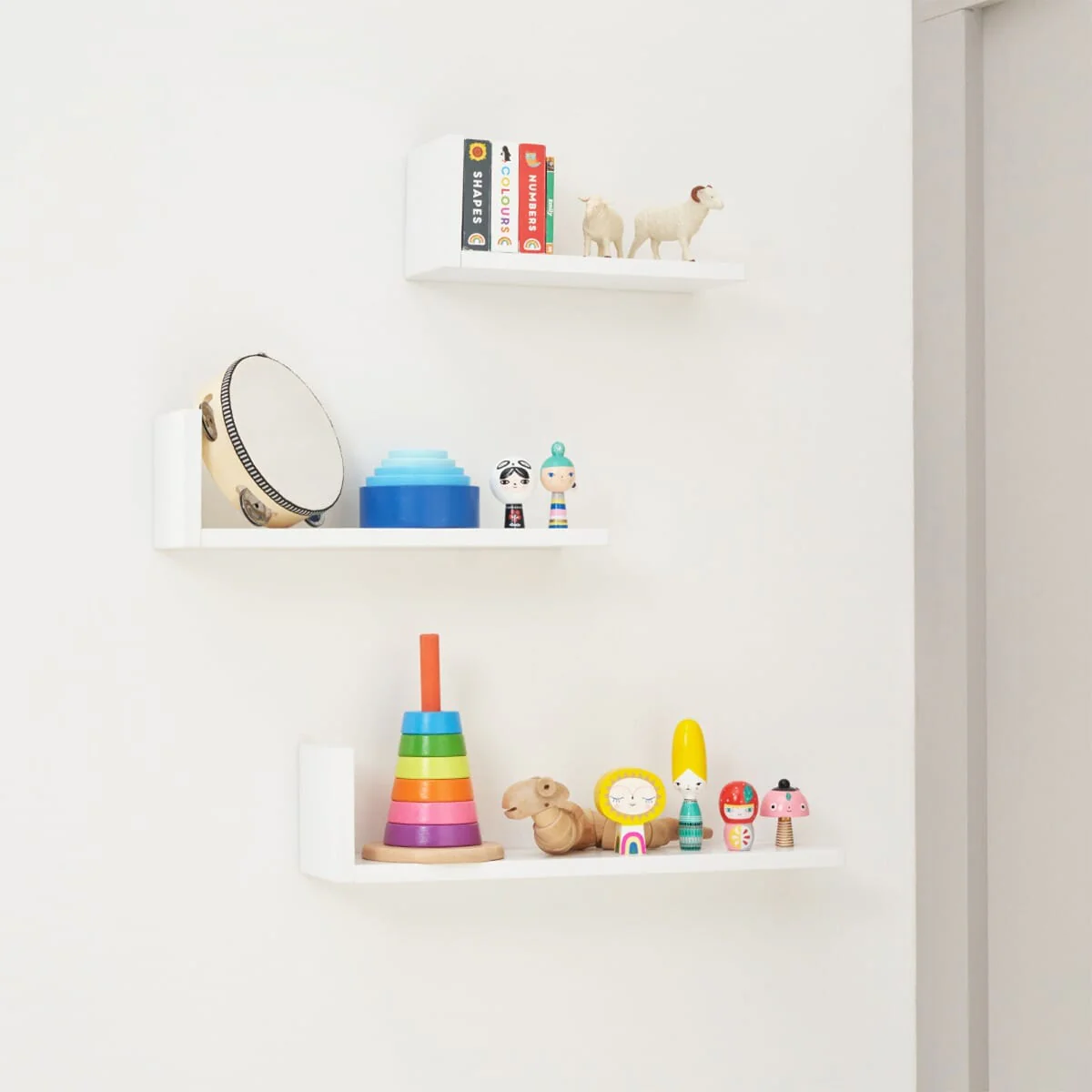 Rio Set of Three L-Shaped Wall Shelves