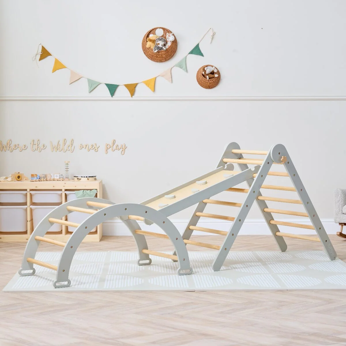 Scala Montessori 3-in-1 Pikler Climbing Frame with Climbing Wall - Image 3