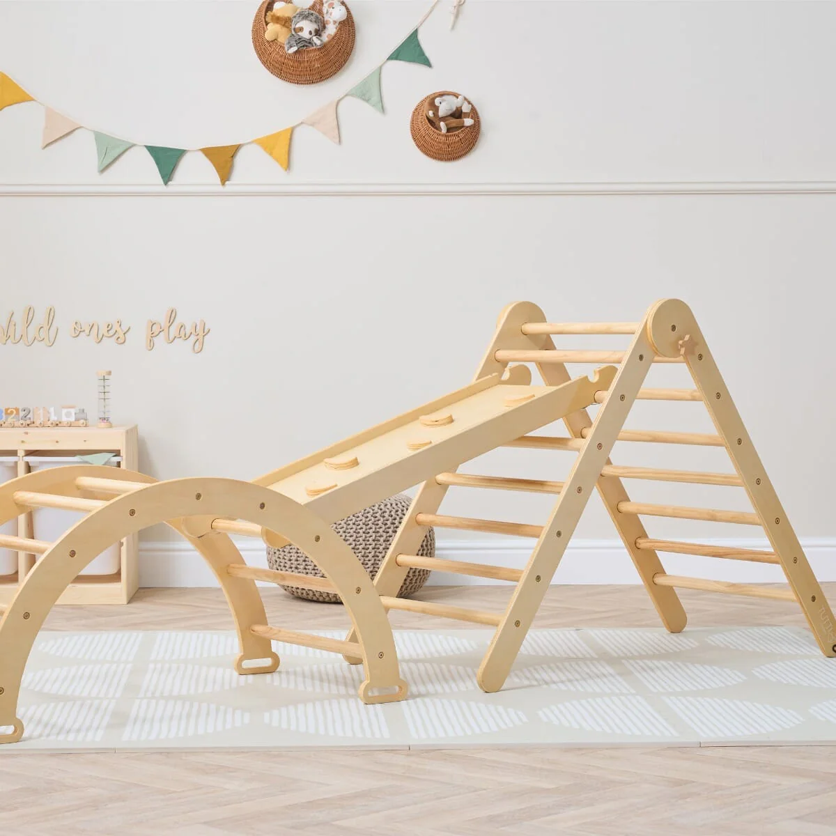 Scala Montessori 3-in-1 Pikler Climbing Frame with Climbing Wall - Image 3
