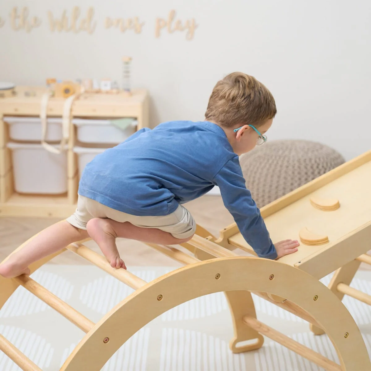 Scala Montessori 3-in-1 Pikler Climbing Frame with Climbing Wall - Image 6