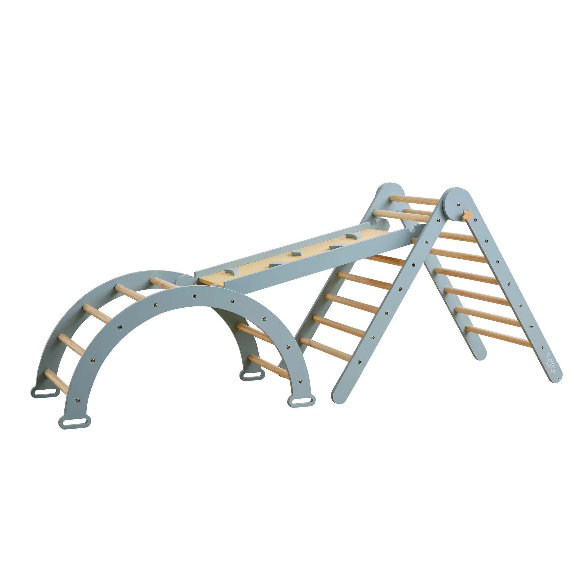 Scala Montessori 3 in 1 Pikler Climbing Frame with Climbing Wall - Image 2