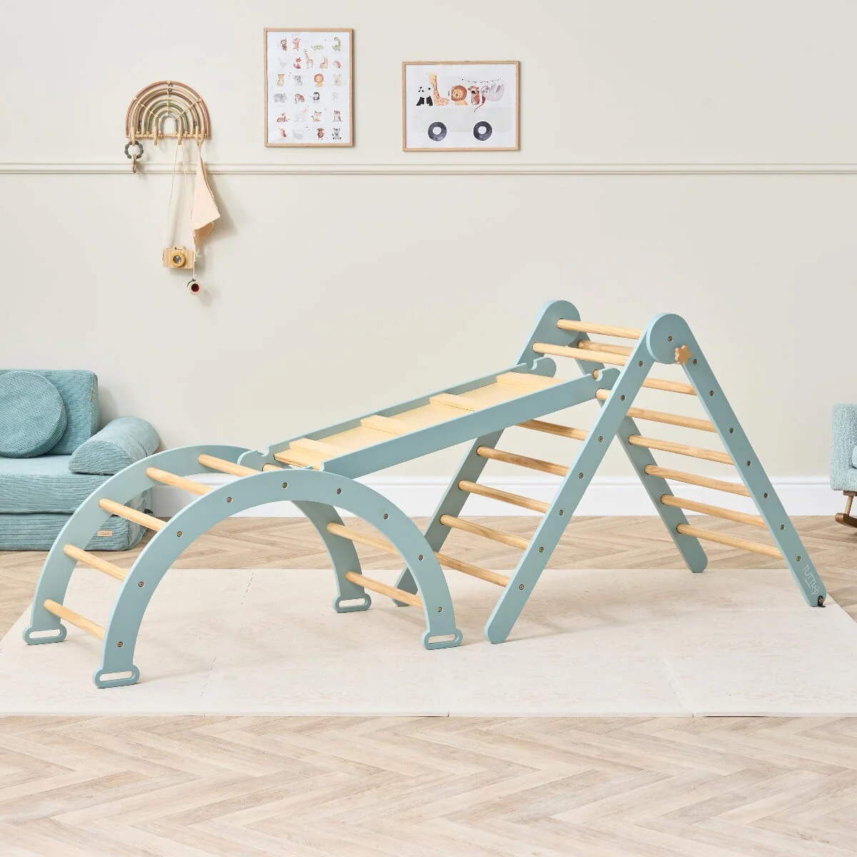 Scala Montessori 3 in 1 Pikler Climbing Frame with Climbing Wall - Image 3