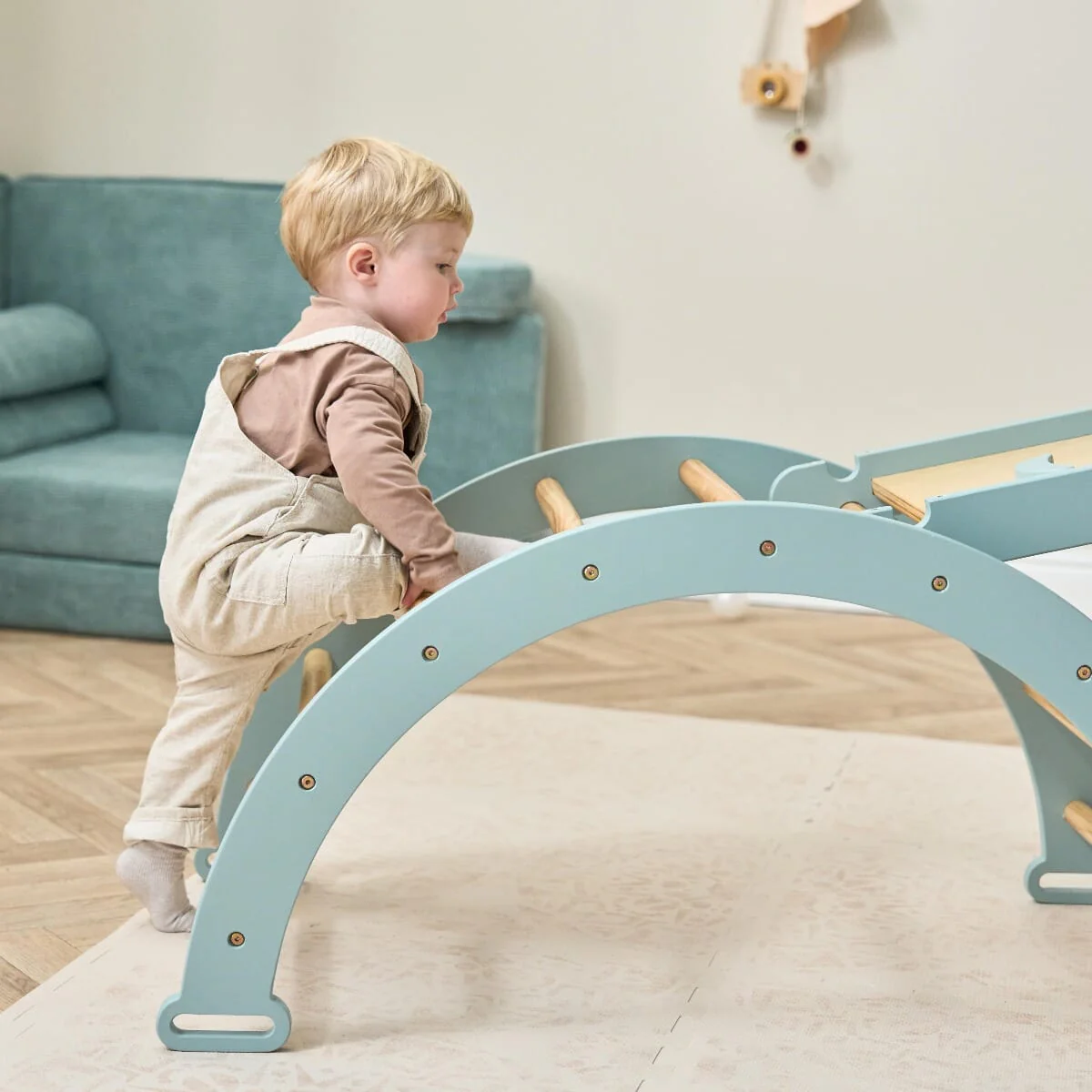 Scala Montessori 3 in 1 Pikler Climbing Frame with Climbing Wall - Image 6