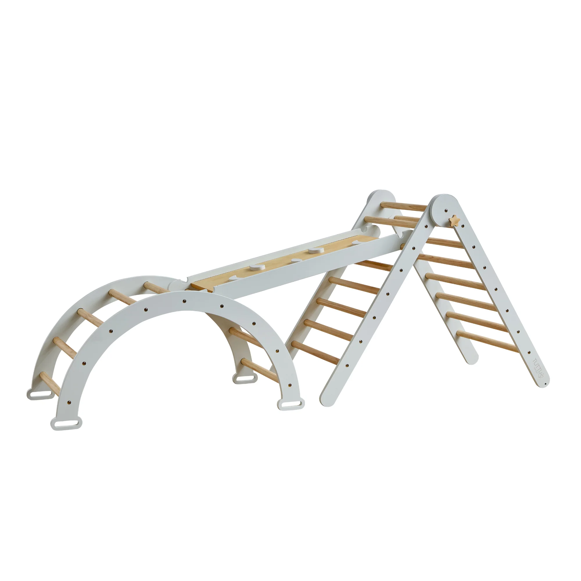 Scala Montessori 3 in 1 Pikler Climbing Frame with Climbing Wall - Image 2