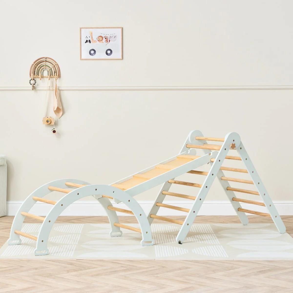 Scala Montessori 3 in 1 Pikler Climbing Frame with Climbing Wall - Image 3