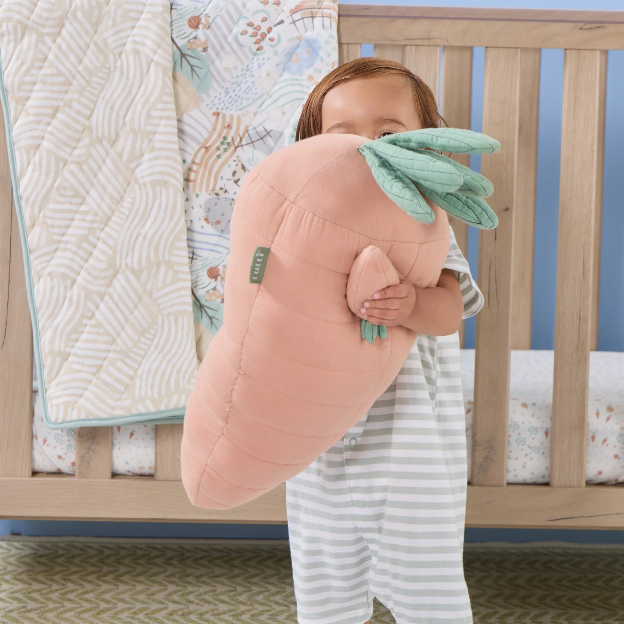 Soft Muslin Carrot Cushion - Image 3